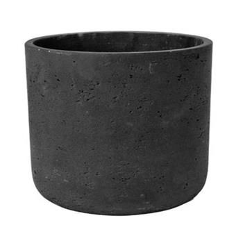 Květináč kulatý CHARLIE L fiberclay černý 25cm