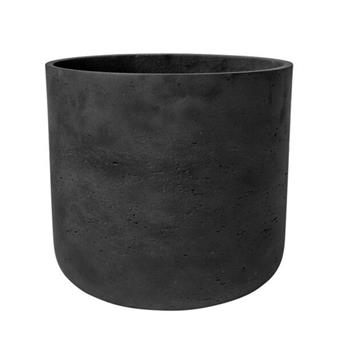Květináč kulatý CHARLIE XL fiberclay černý 32cm