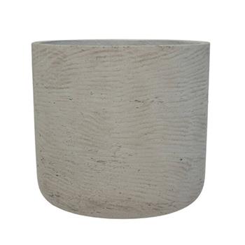 Květináč kulatý CHARLIE XL fiberclay sv.šedý 32cm