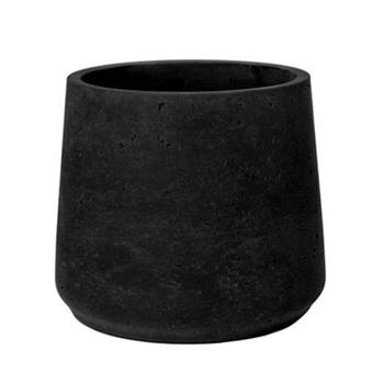 Květináč kulatý PATT L fiberclay černý 20cm