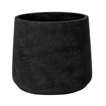 Květináč kulatý PATT XXL fiberclay černý 34cm