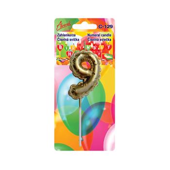 Dortová svíčka balonkové číslo 9