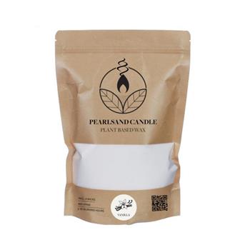 Vosk na svíčku vonný vanilla PEARLSAND + 4 knoty, bílý 400g