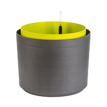 Samozavlažovací plastový květináč BERBERIS antracit/zelená 46cm
