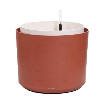 Samozavlažovací plastový květináč BERBERIS terakota/sl.kost 46cm