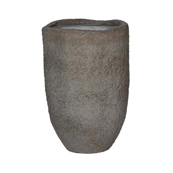 Květináč kulatý vysoký MT.HAYES XS ficonstone šedo-hnědý 40x27cm