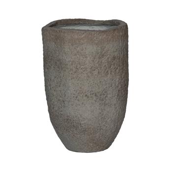 Květináč kulatý vysoký MT.HAYES S ficonstone šedo-hnědý 56x38cm