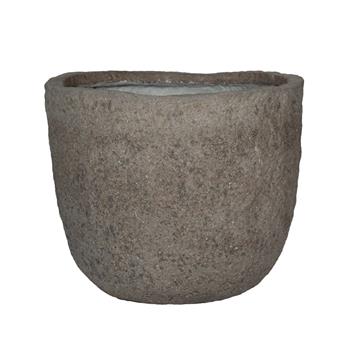 Květináč kulatý MT.RUSSELL M ficonstone šedo-hnědý 42cm