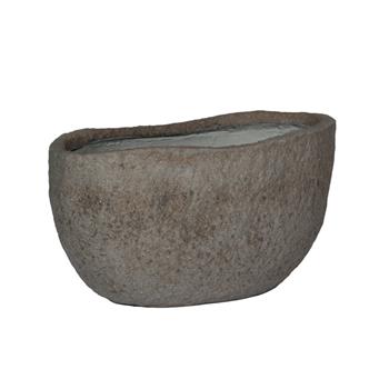Květináč oválný MT.HUNTER S ficonstone šedo-hnědý 60cm
