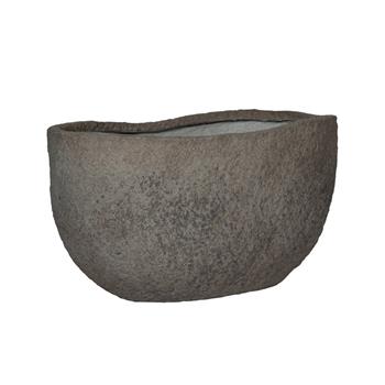 Květináč oválný MT.HUNTER L ficonstone šedo-hnědý 80cm
