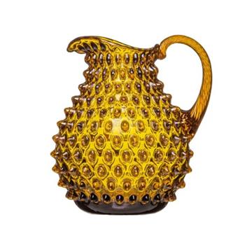 Džbán skleněný POLKA DOT s 1 uchem amber 2,6 litru