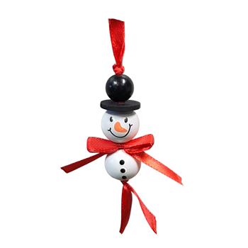 Korálková ozdoba sněhuláka 5cm