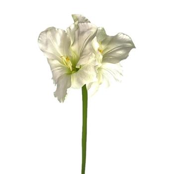Amaryllis řezaný umělý bílý 97cm