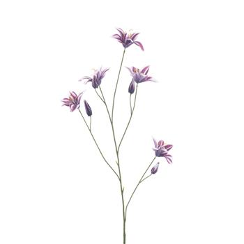 Lilie tygrovaná kvetoucí větev COLORADO umělá bílo-burgundská 105cm