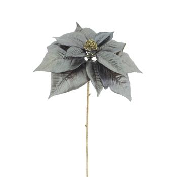 Poinsettia ARDESIO řezaná umělá šedo-hnědá 70cm