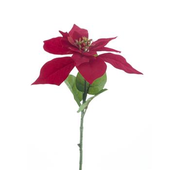Poinsettia BADEN řezaná umělá červená 60cm