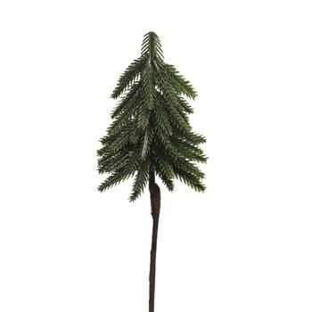 Stromek umělý na zápichu s glitry zelený 50cm