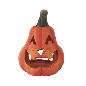 Svícen na čajovku keramická dýně oranžová 14cm