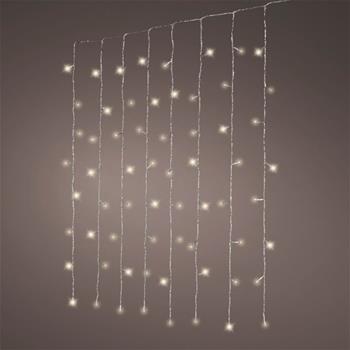 Záclona svítící venkovní Connent 200LED st.t.bílá s časovačen, 8 funkcí 1,5x2m