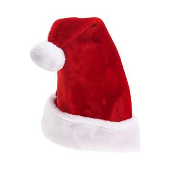Vánoční čepice DELUXE bílo-červená 40cm