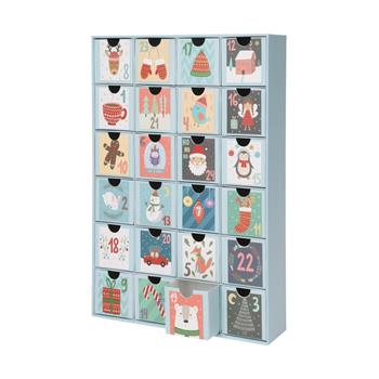 Adventní kalendář papírové šuplíčky