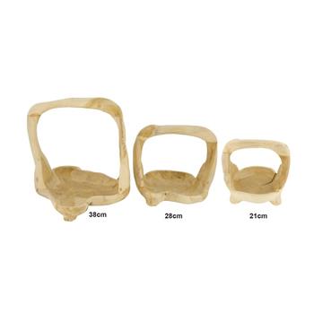 Miska teaková atypická s 1 uchem 38cm