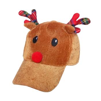 Kšiltovka sob látková hnědá