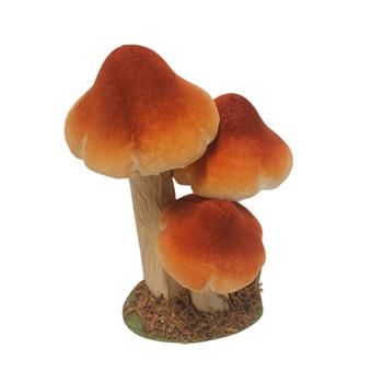 Trojice hub polyresinová bílo-hnědá 17,5cm