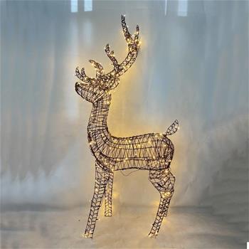 Jelen svítící venkovní 270LED t.bílá, hnědý 188cm