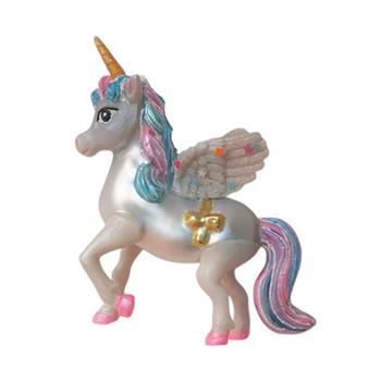 Ozdoba skleněný jednorožec 12,5cm