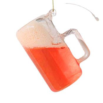 Ozdoba skleněný půllitr s pivem 7cm