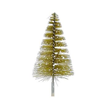 Zápich zasněžený stromek zlatý 20cm