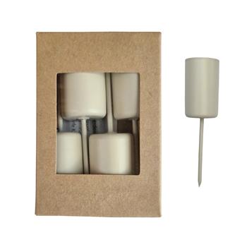 Zapichovací držák na svíčku béžový 4ks