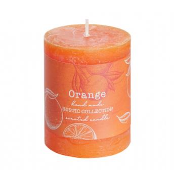 Svíčka válcová vonná RUSTIC pomerančová 9cm
