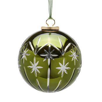 Ozdoba skleněná koule s hvězdami 13cm