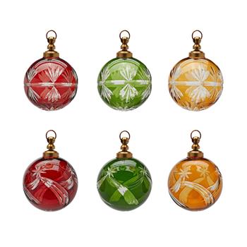 Ozdoba skleněná koule kometa/mašle mix 7,5cm