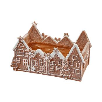 Domečková hranatá miska polyresinová 14x26cm