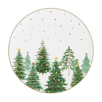 Talíř dezertní porcelánový FESTIVE TREES 19cm