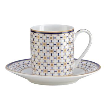 Sada porcelánových šálků s podšálky CHARLES 80ml/2ks