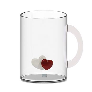 Hrnek HEARTS z borosilikátového skla 420ml