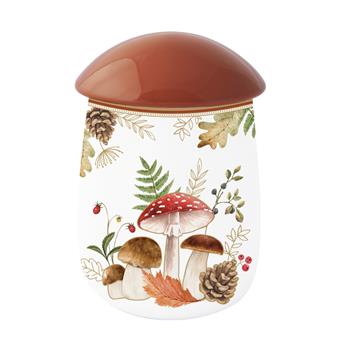 Dóza porcelánová houba s víčkem AUTUMN BREEZE 19cm