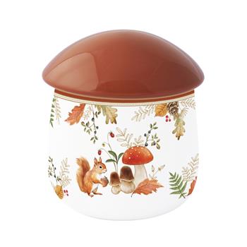 Dóza porcelánová houba s víčkem AUTUMN BREEZE 15cm