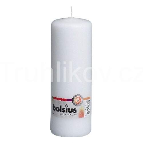 Levně Válcová svíčka 20cm BOLSIUS bílá