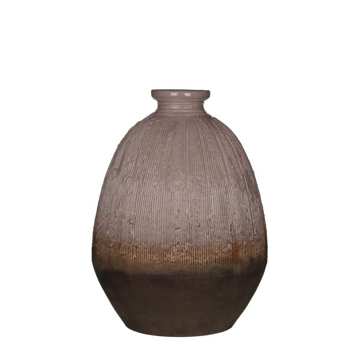 Keramická váza drápaná hnědá 33cm