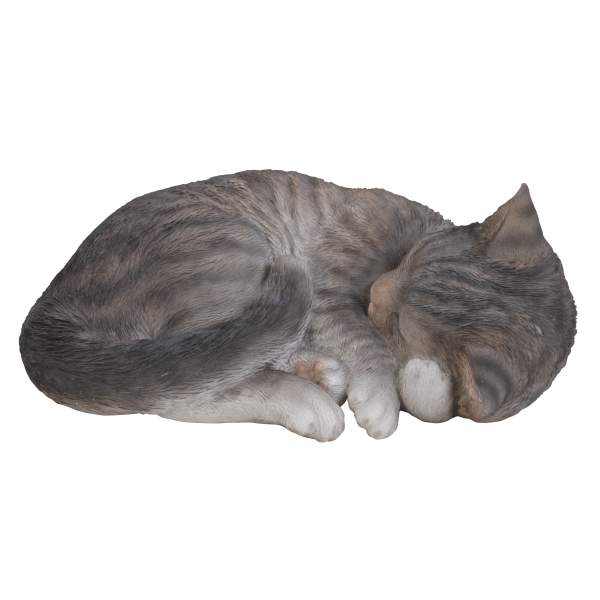 Levně Kočka spící polyresinová 30cm