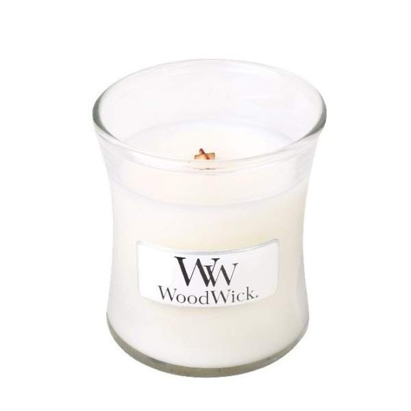 Levně Vonná svíčka WoodWick White Tea & Jasmine 85g