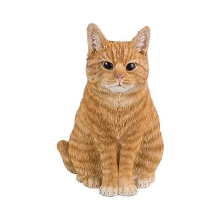 Levně Kočka sedící polyresin rezavá 30cm