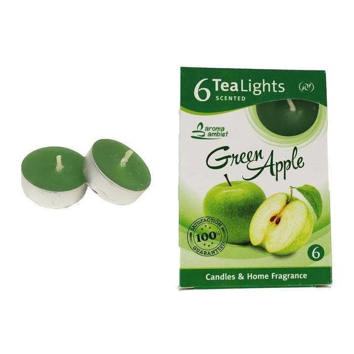 Levně Svíčka čajová vonná Tea Lights 6ks Green Apple