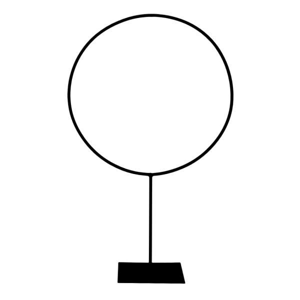 Levně Dekorace kruh RUFIJI na podstavci kovový černý 80cm