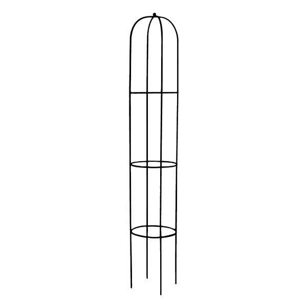 Levně Opora/obelisk MARICA kulatá kovová černá 190cm